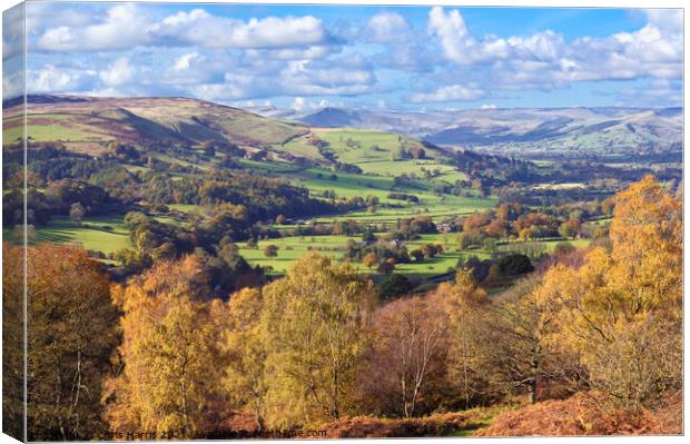 Hathersage and Hope Valley Canvas Print by Chris Harris