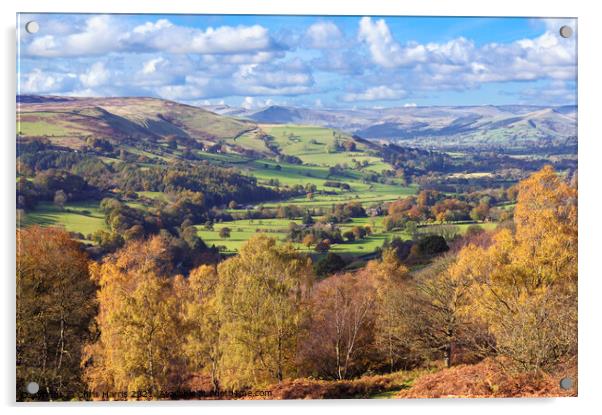 Hathersage and Hope Valley Acrylic by Chris Harris