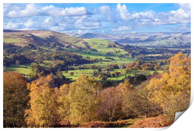 Hathersage and Hope Valley Print by Chris Harris
