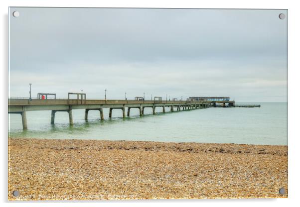 Deal Pier Kent Coast Acrylic by Diana Mower