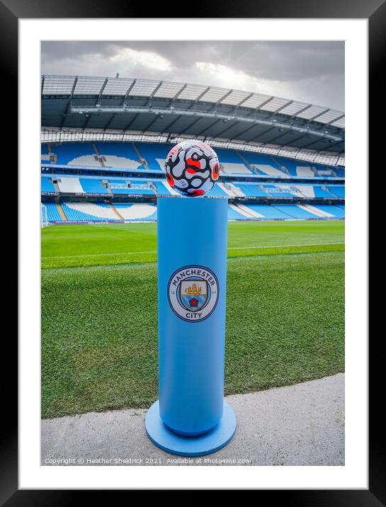 Matchball at Manchester City Framed Mounted Print by Heather Sheldrick