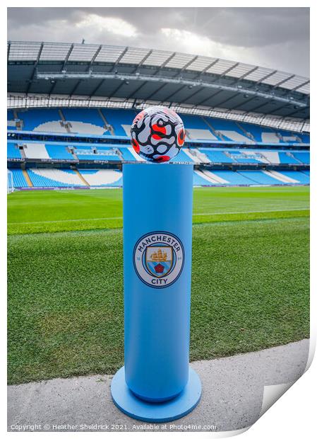 Matchball at Manchester City Print by Heather Sheldrick