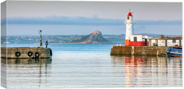 Newlyn Harbour Canvas Print by Jim Monk
