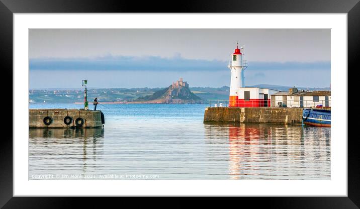 Newlyn Harbour Framed Mounted Print by Jim Monk