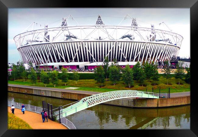 2012 London Olympic Stadium England Framed Print by Andy Evans Photos