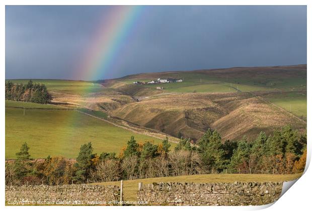 Howgill Farm Rainbow Print by Richard Laidler
