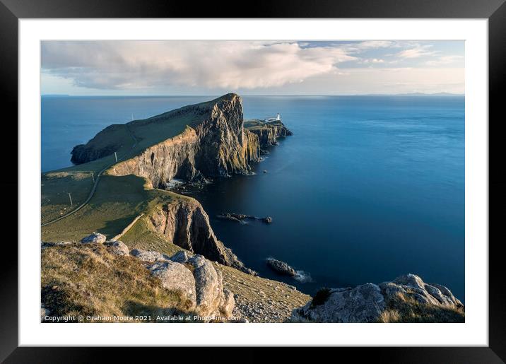 Neist Point Skye long exposure Framed Mounted Print by Graham Moore