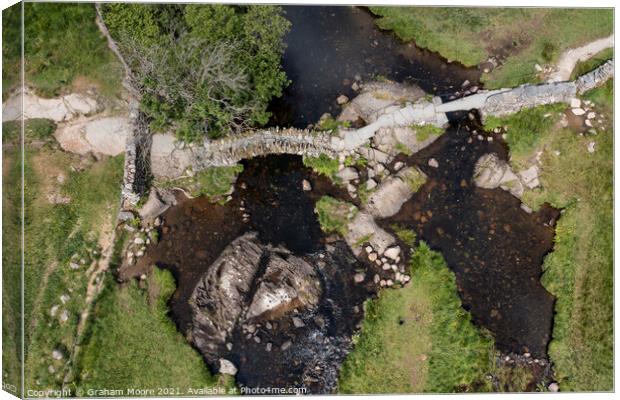 Top down view of Slaters Bridge Canvas Print by Graham Moore