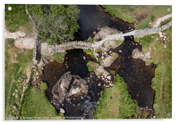 Top down view of Slaters Bridge Acrylic by Graham Moore