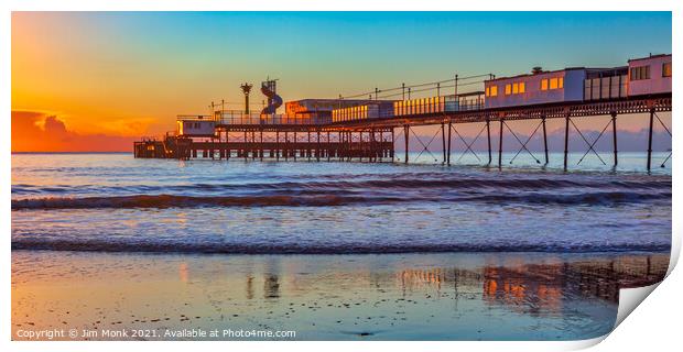 Sandown Pier Sunrise Print by Jim Monk