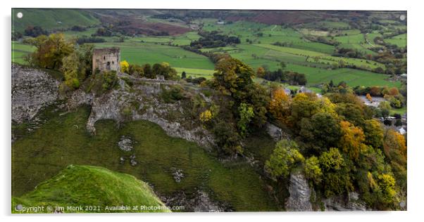 Peveril Castle, Peak District Acrylic by Jim Monk