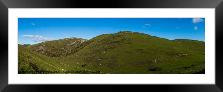 View from Thorpe Cloud. Framed Mounted Print by Clive Wells