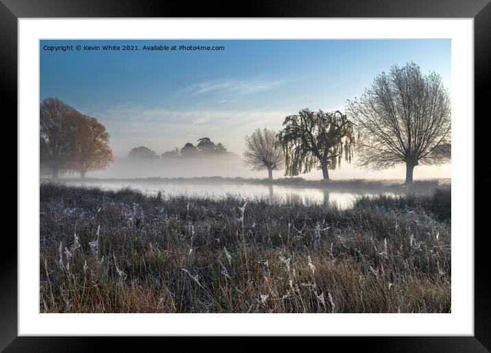 frosty morning colours Framed Mounted Print by Kevin White