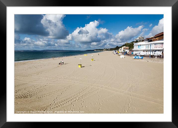 Golden Shores of Bournemouth Framed Mounted Print by Roger Mechan