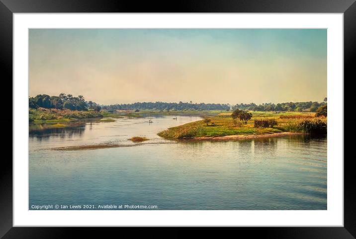 The River Nile Flowing Through Egypt Framed Mounted Print by Ian Lewis