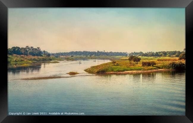 The River Nile Flowing Through Egypt Framed Print by Ian Lewis