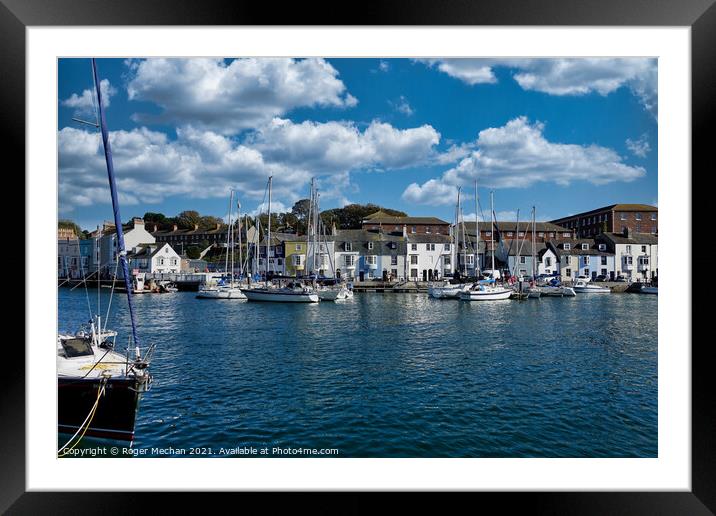 Serenity in Weymouth Harbour Framed Mounted Print by Roger Mechan