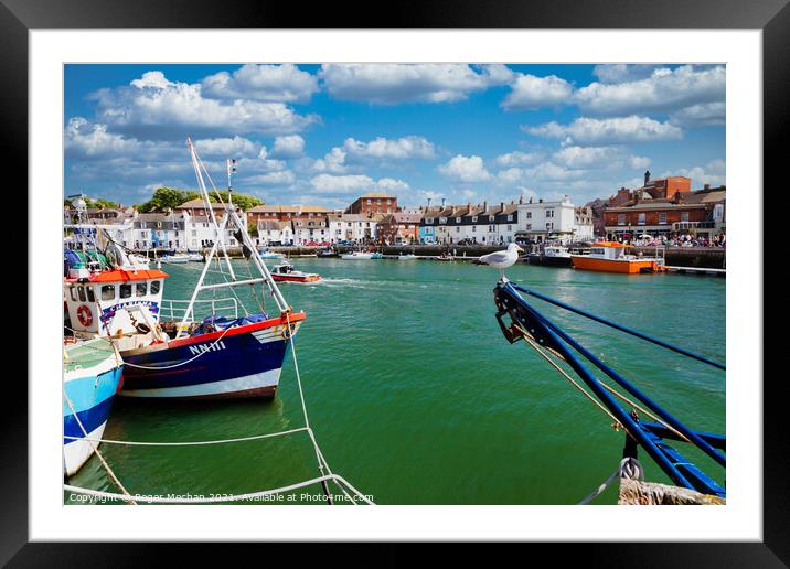 Weymouth Old Harbour  Framed Mounted Print by Roger Mechan