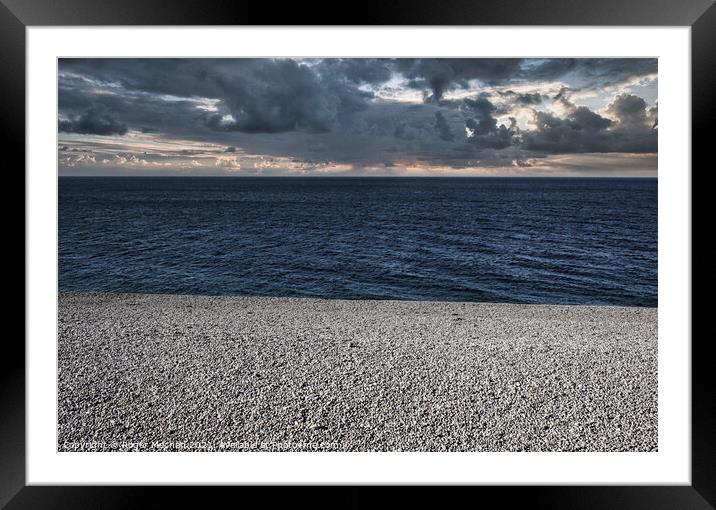 Mysterious Chesil Bay Framed Mounted Print by Roger Mechan