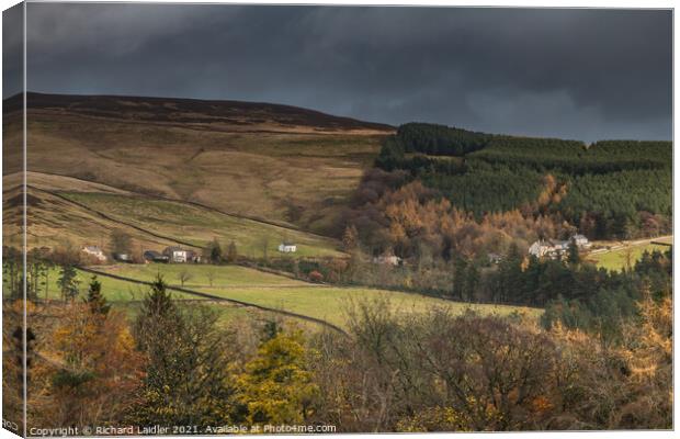 Autumn Bright Interval on Snaisgill, Teesdale Canvas Print by Richard Laidler