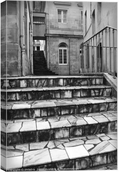 Stairs, Plombieres-les-Bains, Vosges, France Canvas Print by Imladris 