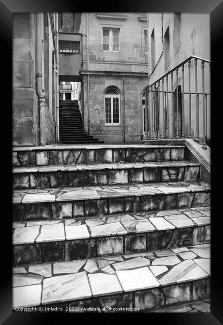 Stairs, Plombieres-les-Bains, Vosges, France Framed Print by Imladris 