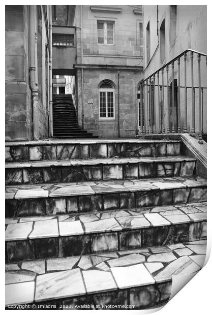 Stairs, Plombieres-les-Bains, Vosges, France Print by Imladris 