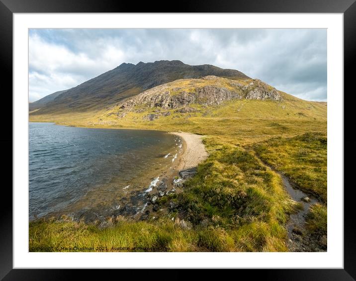 Loch na Creitheach, beach and Blaven, Skye Framed Mounted Print by Photimageon UK
