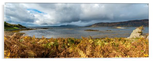 Loch Eishort panorama, Ord, Isle of Skye Acrylic by Photimageon UK