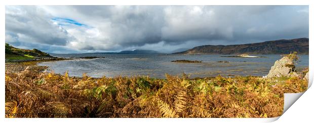Loch Eishort panorama, Ord, Isle of Skye Print by Photimageon UK