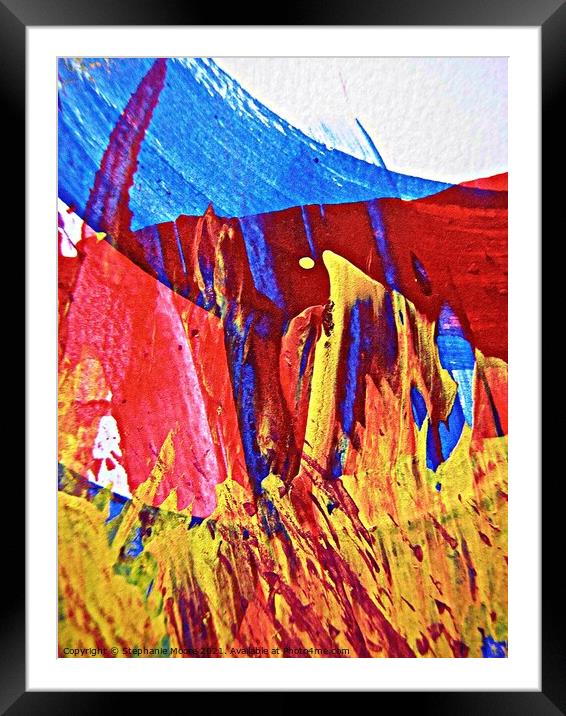 Colourful abstract Framed Mounted Print by Stephanie Moore