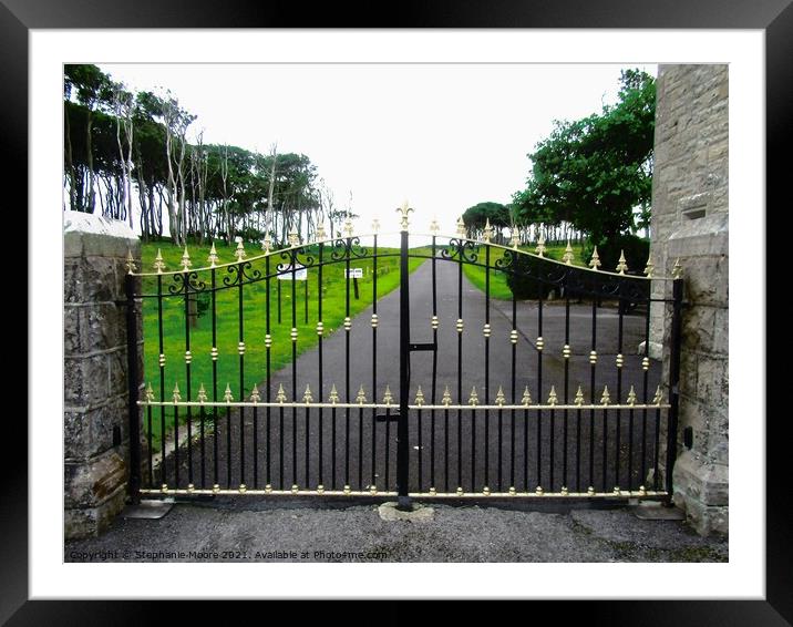The Gates to Classiebawn Castle Framed Mounted Print by Stephanie Moore