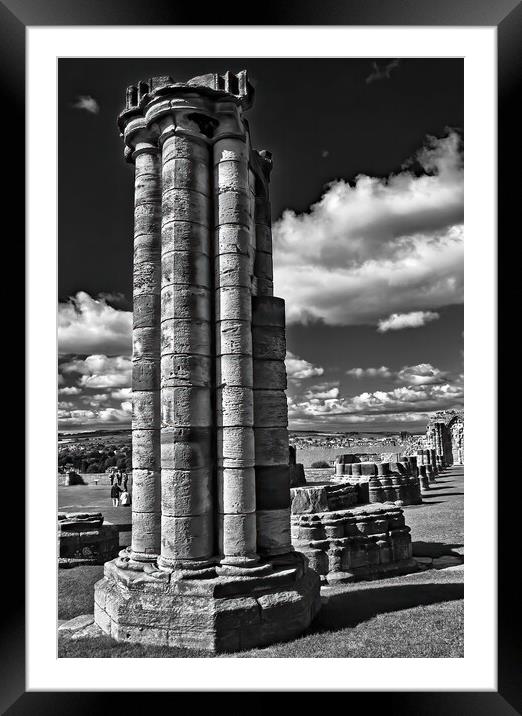 Whitby Columns Framed Mounted Print by Joyce Storey