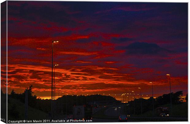 Sky on Fire Canvas Print by Iain Mavin