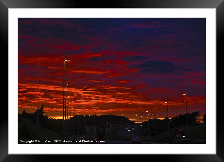 Sky on Fire Framed Mounted Print by Iain Mavin