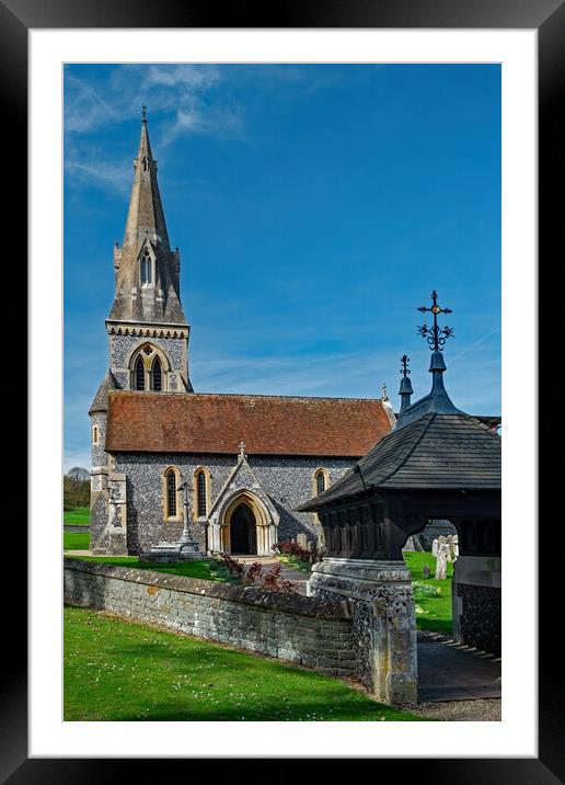 St Mark's Church, Englefield, Berkshire Framed Mounted Print by Joyce Storey