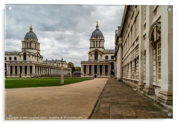 Greenwich Naval College London Acrylic by Phil Longfoot