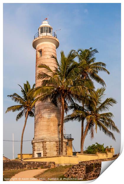 Galle Fort lighhouse Print by Kevin Hellon