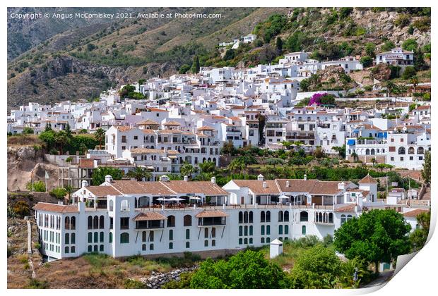White village of Frigiliana in Andalusia, Spain Print by Angus McComiskey
