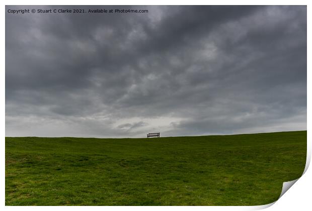 The lone bench Print by Stuart C Clarke