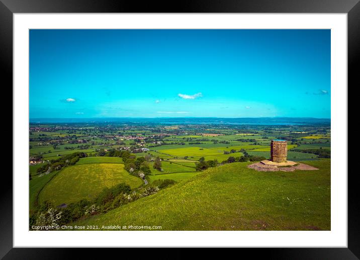 Views from The Cotswold Way long distance footpath Framed Mounted Print by Chris Rose