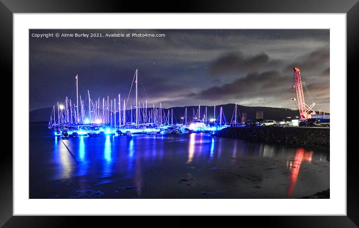 Port at night  Framed Mounted Print by Aimie Burley