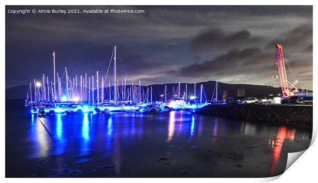 Port at night  Print by Aimie Burley