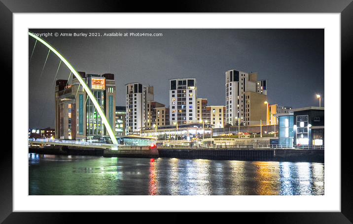 Gateshead skyline  Framed Mounted Print by Aimie Burley