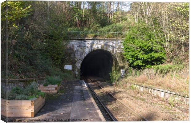 Willersley Tunnel at Cromford Station in the Peak District Canvas Print by Clive Wells