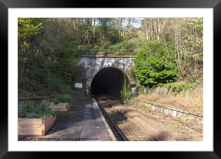 Willersley Tunnel at Cromford Station in the Peak District Framed Mounted Print by Clive Wells