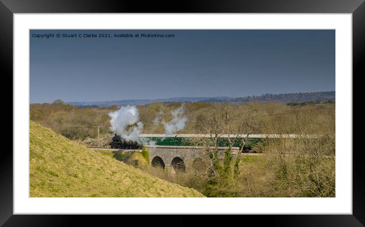 Steam train Framed Mounted Print by Stuart C Clarke