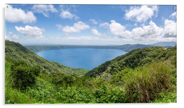 Apoyo Lagoon panorama Acrylic by Jason Wells