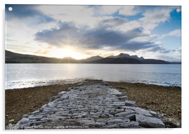 The Road To Loch Eriboll Acrylic by Lrd Robert Barnes