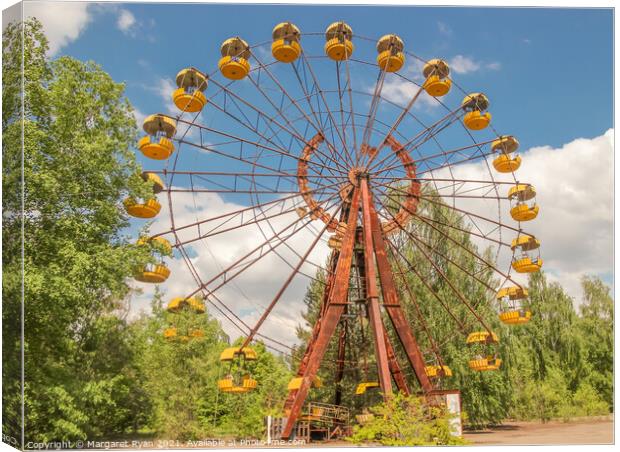 Abandoned Ferris Wheel in Chernobyl Canvas Print by Margaret Ryan
